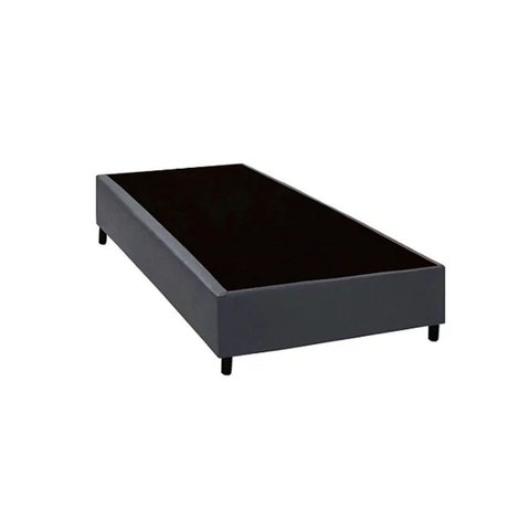 Box Base Blindado Corino Solteirinho 78x188x38 - Novo:cinza