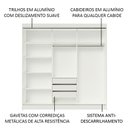 Ver imagem 6 de Guarda-roupa Casal Madesa Istambul 3 Portas de Correr com Espelhos 3 Gavetas