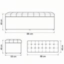 Ver imagem 4 de Calçadeira Recamier Baú 88cm para Cama Solteiro Toquío Vilajo:Suede Bege