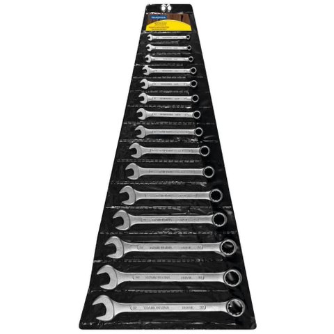 Jogo Chaves Combinadas 15 Peças Tramontina Basic Aço Cromado 6mm a 32mm