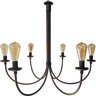 Lustre Artesanal Rustico Simples 6l Quarto Sala Decorativo - 1
