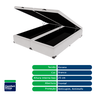 Cama Box com Baú Queen Size Branca Comfort Prime 158x198 - 2