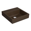 Ver imagem 1 de Cuba de Sobrepor Lavatório Quadrada com Mesa 41,5x41,5cm Marrom Fosco - L.735.22