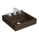 Ver imagem 2 de Cuba de Sobrepor Lavatório Quadrada com Mesa 41,5x41,5cm Marrom Fosco - L.735.22