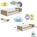 Ver imagem 2 de Cama Montessoriana de Chão Solteiro Aft008 Linha Affetto Aveiro Oak Branco Completa Móveis
