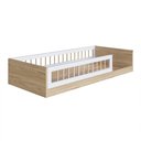 Ver imagem 3 de Cama Montessoriana de Chão Solteiro Aft008 Linha Affetto Aveiro Oak Branco Completa Móveis