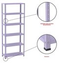 Ver imagem 6 de Estante de Estrutura Metálica com 6 Prateleiras 175cm(a)92acm(l)40cm(p) com Reforço Lilas