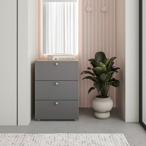 Gaveteiro 45x60 3 Gavetas Frame Módulo CabeCasa MadeiraOriginals