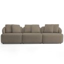 Ver imagem 2 de Sofá 4 Lugares para Sala de Estar Living 288cm Arlo F04 Veludo Marrom Claro - Lyam Decor