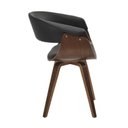 Ver imagem 3 de Cadeira com Braço Giratória Betina Rivatti Estrutura em Madeira e Revestimento Poliuretano (PU)