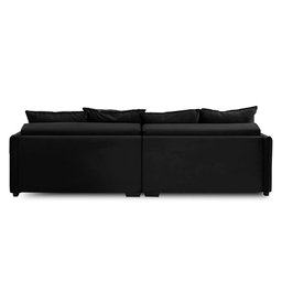 Sofá Cama Retrátil e Reclinável 2,10m com Molas Carol Veludo Preto Adonai Estofados - 7