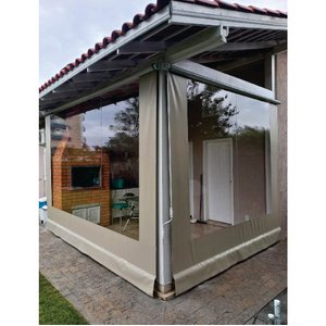 Toldo Cortina Bege c/ visor - 2,80m x 1,80m - kit completo