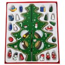 Ver imagem 4 de Mini Arvore de Natal 3d Madeira com Enfeites Natalino Decoração Mesa Sala Casa Ornamentação Papai no