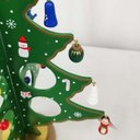 Ver imagem 6 de Mini Arvore de Natal 3d Madeira com Enfeites Natalino Decoração Mesa Sala Casa Ornamentação Papai no