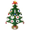 Ver imagem 2 de Mini Arvore de Natal 3d Madeira com Enfeites Natalino Decoração Mesa Sala Casa Ornamentação Papai no