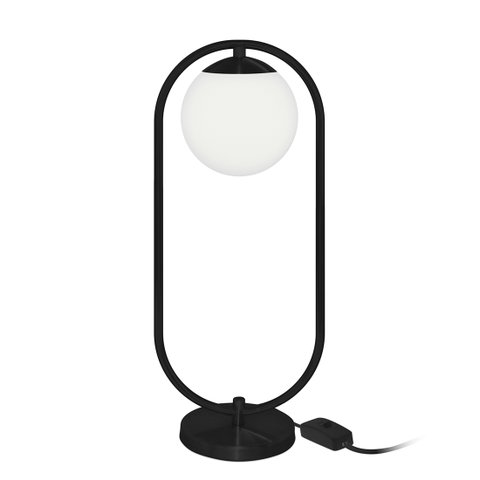 Abajur Luminaria de Mesa de Luxo Moderna Aro Orby Preto