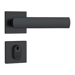 Fechadura Stam Cx 40 803/35 Externa Preto Fosco Roseta Quadrada - 1