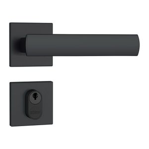 Fechadura Stam Cx 40 803/35 Externa Preto Fosco Roseta Quadrada