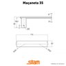 Fechadura Stam Cx 40 803/35 Externa Preto Fosco Roseta Quadrada - 3