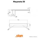 Ver imagem 3 de Fechadura Stam Cx 40 803/35 Externa Preto Fosco Roseta Quadrada