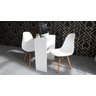 Kit Cadeiras Branca 2 Eames Eiffel+ Manicure Branca De Mesa AJL STORE Kit Manicure com Cadeira - 3
