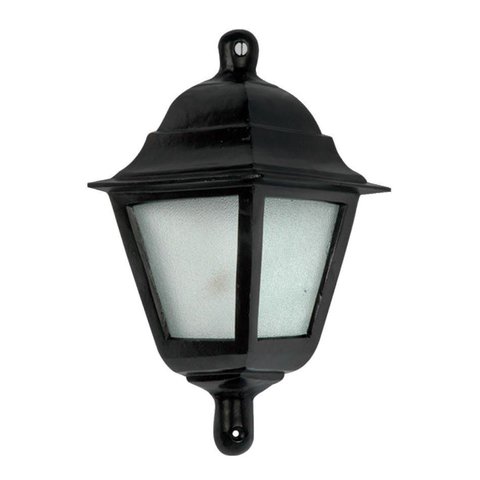 Luminária Colonial Meia Cara Canadense em Alumínio e Vidro Bivolt