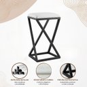 Ver imagem 2 de Banqueta 70 cm Bancada Industrial Cozinha Balcão Moderno Metal Couro Sintético