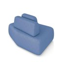 Ver imagem 7 de Sofá Modular Dakota Ilha 174cm Azul Veludo Encosto Almofada Solta Gran Belo