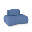 Ver imagem 6 de Sofá Modular Dakota Ilha 174cm Azul Veludo Encosto Almofada Solta Gran Belo