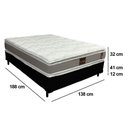 Ver imagem 4 de Cama Box Casal Sintético + Colchão Prime Casal Las Vegas 138x188x73: Preto