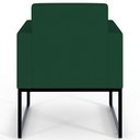 Ver imagem 4 de Kit 3 Poltronas Decorativas Sala e Recepção Base Fixa Metal Helô L02 Suede Verde Musgo - Lyam