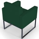 Ver imagem 3 de Kit 3 Poltronas Decorativas Sala e Recepção Base Fixa Metal Helô L02 Suede Verde Musgo - Lyam