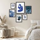 Ver imagem 1 de Composição Quadros Decorativos Quarto Artes azuis:madeira Preta