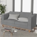 Ver imagem 3 de Kit Sofá 2 Lugares e 2 Poltronas Europa Suede Doce Sonho Móveis - Cinza