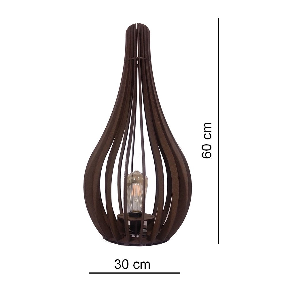 Luminária de Chão Capadócia Mod. Gota Tabaco 60cm - 3