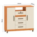 Ver imagem 4 de Cômoda Angra 2 Portas 4 Gavetas Cinamomo/off White - Fellicci