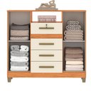 Ver imagem 3 de Cômoda Angra 2 Portas 4 Gavetas Cinamomo/off White - Fellicci