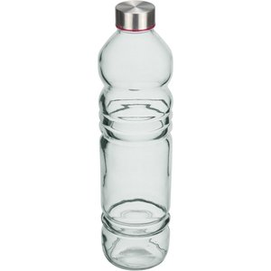 Garrafa Água Suco Leite Home&co Vidro 1,2 Litros 31x8x8cm Transparente com Tampa