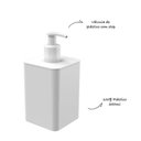 Ver imagem 4 de Kit Banheiro 4 Peças Lixeira Dispenser Porta Escova e Porta Algodão - Stolf Branco