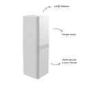 Ver imagem 3 de Kit Banheiro 4 Peças Lixeira Dispenser Porta Escova e Porta Algodão - Stolf Branco