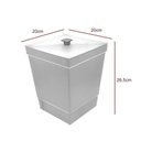 Ver imagem 2 de Kit Banheiro 4 Peças Lixeira Dispenser Porta Escova e Porta Algodão - Stolf Branco