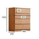 Ver imagem 4 de Cômoda Florença 4 Gavetas MDF e MDP Clic Móveis