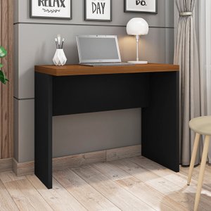 Mesa Home Office Moderna Computador Escrivaninha Mdp:nogueira-preto