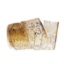 Ver imagem 1 de Fita Decorativa Natal Aramada Paetê Dourado Comp 9.14m