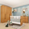 Quarto de Bebê Completo Guarda Roupa Zelandia 4 Portas com Berço e Cômoda Espresso Móveis - 1