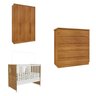 Quarto de Bebê Completo Guarda Roupa Zelandia 4 Portas com Berço e Cômoda Espresso Móveis - 2