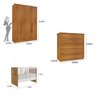 Quarto de Bebê Completo Guarda Roupa Zelandia 4 Portas com Berço e Cômoda Espresso Móveis - 3