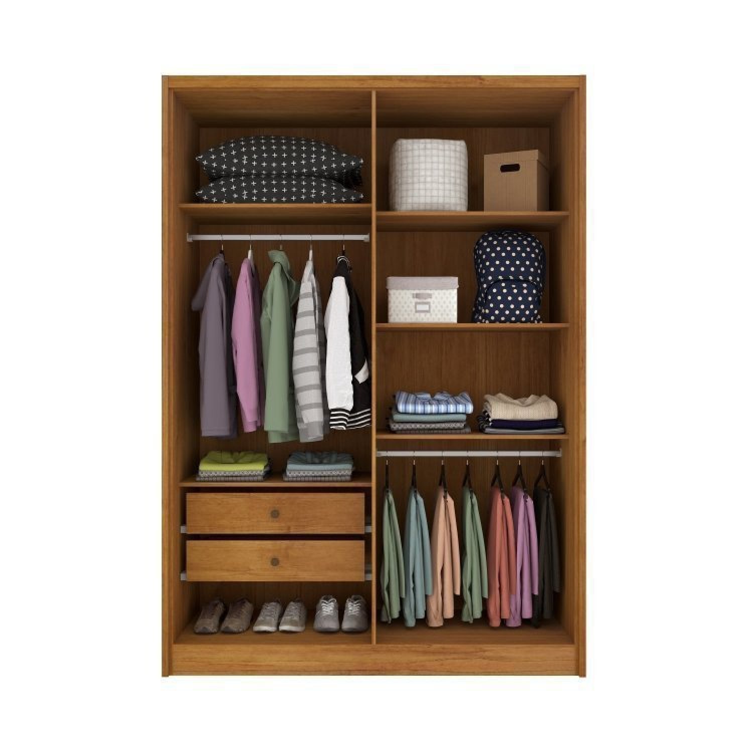 Quarto de Bebê Completo Guarda Roupa Zelandia 4 Portas com Berço e Cômoda Espresso Móveis - 5