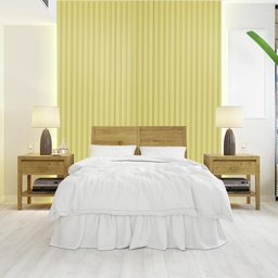 Painel Decorativo Ripado de Pvc Barra de 270cm Azn - Bege - 1