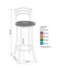 Ver imagem 2 de Kit 2 Banquetas Cromadas BC26-B E523
